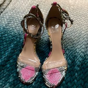NWOT size sicker on bottoms $120 orig retail-wedge sandals Vince Camuto